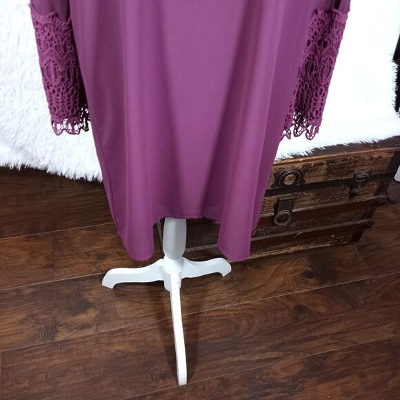 CHARMING CHARLIE PURPLE SHIFT DRESS SZ.L GUC - Picture 4 of 10